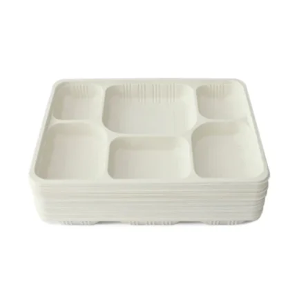 6 COMPARTMENT CORNSTARCH THALI