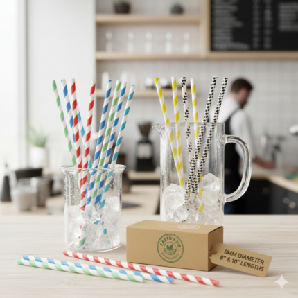 8 mm 8" /10" PAPER STRAWS